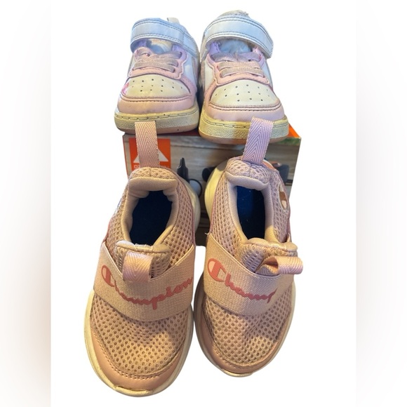 Champion Pink and Nike pink Sneakers with Cushioned Sole and Breathable lot x 2 - Picture 3 of 8